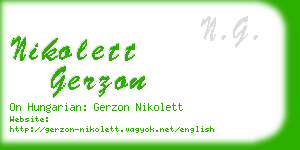 nikolett gerzon business card